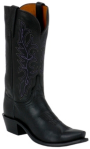 Lucchese® 1883™ Ladies Black Snip Toe Western Boot