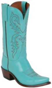 Lucchese® 1883™ Ladies Turquoise Snip Toe Western Boot