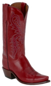 Lucchese® 1883™ Ladies Red Snip Toe Western Boot