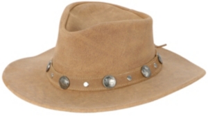Minnetonka® Buffalo Nickel Tan Ruff Leather Hat