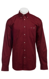 Larro™ L/S Mens Solid Burgundy Shirt MLSL901BY
