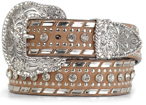 Nocona® Ladies Bay Apache Belt with Crystals & Silver Bars