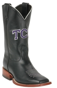 Nocona® Men's Collegiate Collection™ TCU Black Calfskin Boot