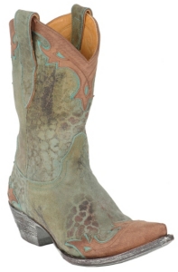 Old Gringo® Ladies Turquoise & Brown Leopard Wingtip Western Boots
