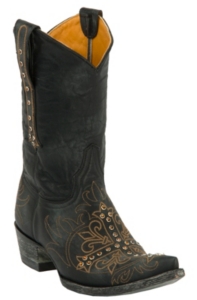 Old Gringo® Ladies 10" Black Milagros w/ Cross Western Boots