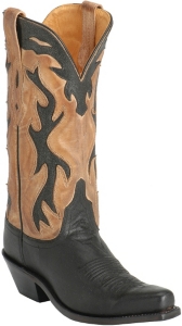 Old West Jama® Ladies Black & Tan Handcrafted Western Boots