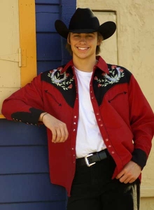 Scully® Western Legends™ Mens Justice Red Retro Shirt