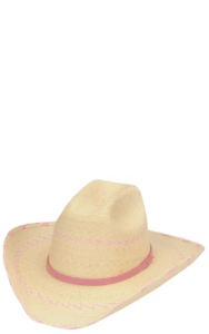 Atwood® Childrens Natural and Pink Palm Leaf Hat