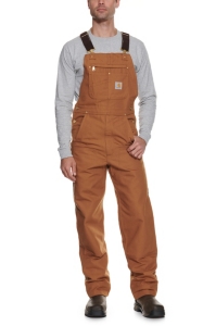 Carhartt® Brown Duck Bib Overall - Unlined