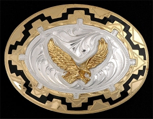 3-D Belt Company®   Soaring Eagle with Black Accents