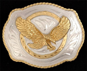 3-D Belt Co.® Eagle Rope Edge Buckle