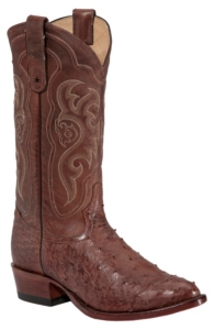 Tony Lama® Men's Chocolate Full Quill Ostrich Exotic Western Boots