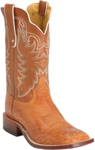 Tony Lama® Men's Cognac Smooth Ostrich Exotic Square Toe Western Boots