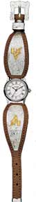 Montana Silversmiths® Ladies' Brown Leather Barrel Racer Watch