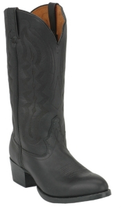 Road Wolf® Men's Black Oil R-Toe Western Boots