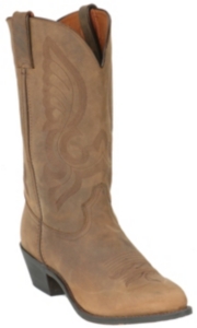 Road Wolf® Ladies Tan Distressed J Toe Western Boot