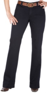 Wrangler® Aura™ Instantly Slimming Navy Stretch Casual Pants