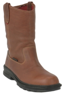 Wolverine® Men's Distressed Brown Waterproof Steel Toe Fusion Pull-On Wellington Boot