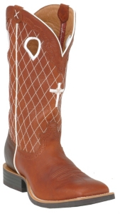 Twisted X® Men's Peanut w/ Diamond Stitch Double Welt Ruff Stock Square Toe Boots