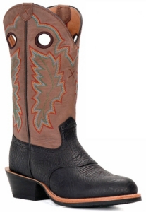 Twisted X® Men's Black Oiled Shoulder & Distressed Roughstock Boots