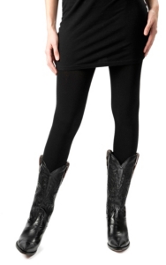 Angie Womens Black Fleece Lined Leggings