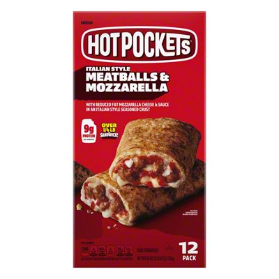 Hot Pockets Italian Style Meatballs Mozzarella Frozen Sandwiches