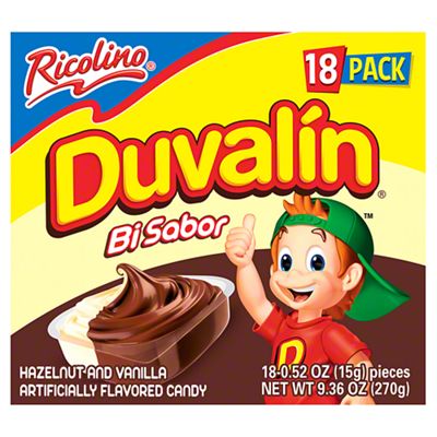 Ricolino Duvalin Bi Sabor Hazelnut Vanilla Spread 18 Pk Joe V S