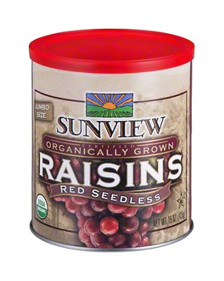 Sunview Organic Red Seedless Jumbo Size Raisins Oz Central Market