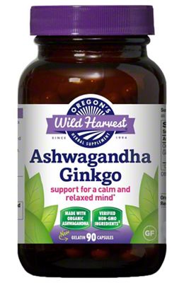 Oregon S Wild Harvest Organic Ashwagandha Ginkgo Capsules 90 Ct