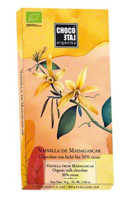 Chocolate Organiko Vanilla Madagascar Organic Milk Chocolate Bar 2 46