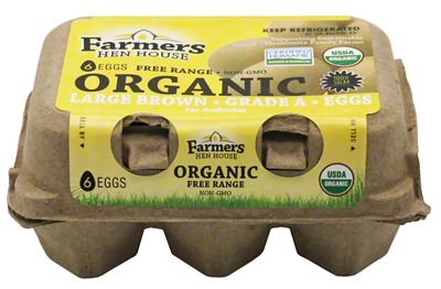 Farmers Hen House Organic Free Range Large Brown Eggs 6 Ct Central