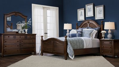 Claire Dark Tone Arched Dresser & Mirror