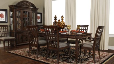 Palm Dark Tone China Cabinet