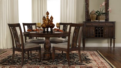 Palm Dark Tone China Cabinet