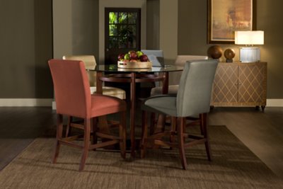 Park Dk Beige Microfiber 24" Upholstered Barstool