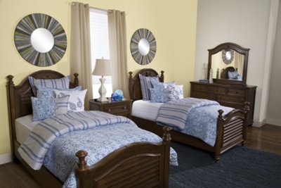 Claire Dark Tone Arched Dresser & Mirror