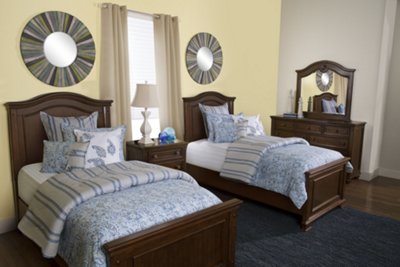 Claire Dark Tone Arched Dresser & Mirror
