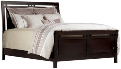 Newport Dark Tone Sleigh Bed