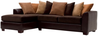 Safari Two-Tone Collage Left Chaise Sectional