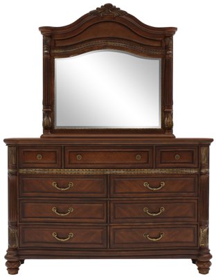 Tradewinds Dark Tone Dresser & Mirror
