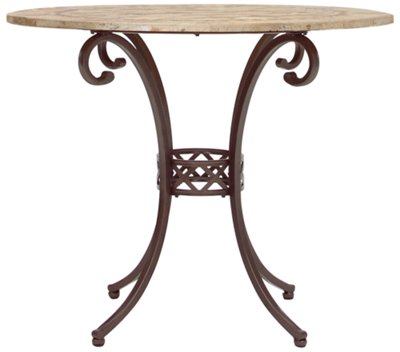 Round Stone High Dining Table