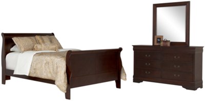 Lilian Dark Tone Sleigh Bedroom