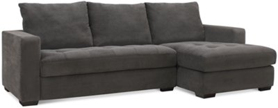 Porter Dk Gray Microfiber Small Right Chaise Sectional