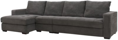 Porter Dk Gray Microfiber Large Left Chaise Sectional