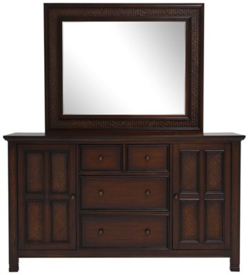 Isle Dark Tone Dresser & Mirror