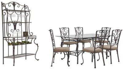 Westcot2 Rectangular Glass Dining Room
