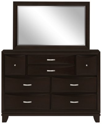 Torino Dark Tone Dresser & Mirror