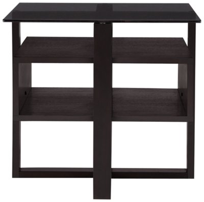 Tahoe Dark Tone Glass End Table