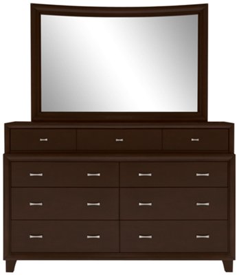 Terrace Dark Tone Dresser & Mirror