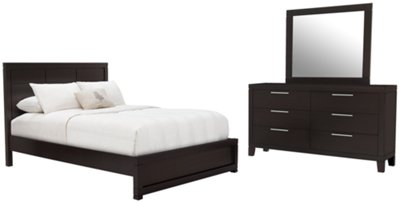 Encore2 Dark Tone Wood Platform Bedroom